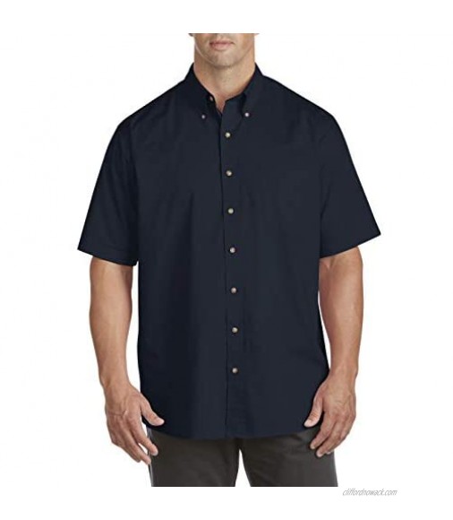Harbor Bay by DXL Big and Tall Easy-Care Solid Sport Shirt