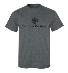 Smith & Wesson Men’s Shield Logo Solid Short-Sleeve Cotton T-Shirt