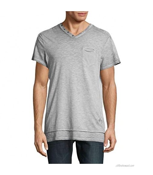 Buffalo David Bitton Men's Kiyo Short Sleeve Henley Neck Solid Fashion T-Shirt
