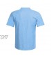 Cotton Linen Shirts for Men Short Sleeve Summer Tee Button Up Hawaiian Shirt Relaxed-Fit Vintage Casual Beach Top Blouse