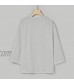 Hmlai Clearance Men's Cotton Linen Shirts Casual V Neck 3/4 Sleeve Solid Color Loose Fit Beach Yoga Henleys Tops Blouses