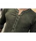 LIWEIKE Mens Casual Slim Fit Basic Henley Long Sleeve T-Shirt V Neck Buttons Muscle Tops