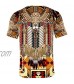 Mens African Dashiki T Shirt Tribal Floral Print V Neck Summer Casual Short Sleeve Slim Fit Shirts Tops(B)