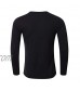 Mens V-Neck Henley T Shirts Solid Color Casual Long Sleeve Blouse Tops Basic Plain Shirts