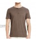 SALNIER Mens Casual Henley Shirt Slim Fit T Shirts Cotton Shirts Short Sleeve