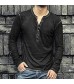 Stoota Men Henley Shirts Long Sleeve Casual Basic Solid Color T Shirts V Neck Button Slim Fit Leisure Shirts Blouse