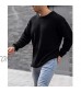 Men's Knitted Tops 2020 Fashion Autumn Winter Long Sleeve O Neck Solid Color Sweater Loose Casual Shirts