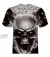 Stoota 3D Skull Print T-Shirts for Men Men's Graphic T-Shirt Short Sleeve Casual Round Neck Comfy Blouse Streetwear