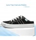 Obtaom Women Canvas Mules Memory Foam Clipper Fashion Sneakers Comfortable Slip-On Mule Backless Shoe