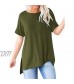 ANRABESS Womens Summer Loose Oversized T-shirts Short Sleeve Crewneck Shirts Side Split High Low Tunic Tops