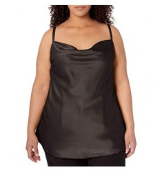 City Chic Women's Apparel Women's Plus Size Cowl Necked Cami Top in Satin