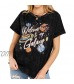 MYMORE Women's Y2K Outer Space Galaxy Graphic Tees Casual Short Sleeve Mineral Wash T Shirt Blouse Tops
