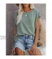 YUOIOYU Womens Batwing Short Sleeve T Shirts Side Split Casual Summer Tops Tees with Pocket