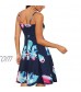 KILIG Women's V Neck Floral Spaghetti Strap Summer Casual Dress Sleeveless Wrap Midi Sundress with Pocket