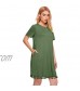 Romwe Women's Summer Short/Long Sleeve Pocket Tassel Hem Loose Tunic T-Shirt Dress
