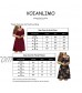 VOIANLIMO Women’s Summer Plus Size Short Sleeve Button Down Causal Dress