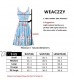 WEACZZY Women's Summer Floral Spaghetti Strap Sundress Sleeveless V-Neck Swing Casual Dresses with Pockets