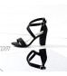 Trary Women's Ankle Strap and Adjustable Buckle Chunky Pump Heel Sandals