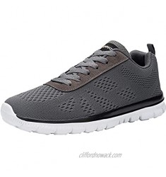 DYKHMATE Men's Walking Shoes Lightweight Breathable Athletic Running Shoe Casual Tennis Sneakers