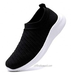 FUDYNMALC Men's Fashion Walking Sock Shoes Lightweight Breathable Mesh Tennis Sneakers Comfortable Knit Slip On Gym Running Shoes