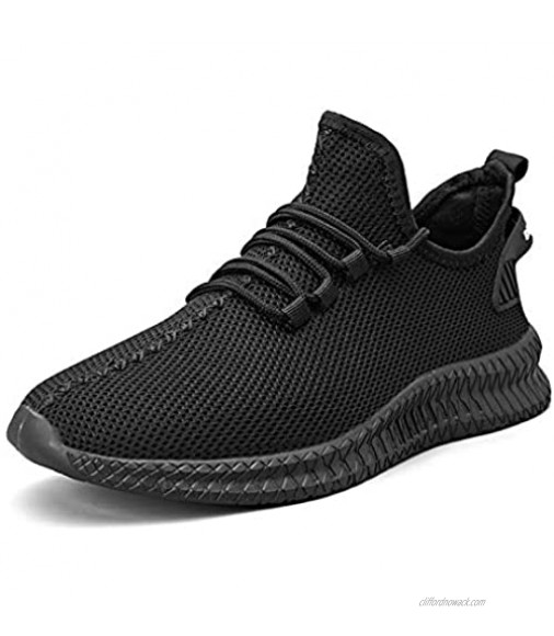 FUJEAK Men Running Shoes Men Casual Breathable Walking Shoes Sport Athletic Sneakers Gym Tennis Slip On Comfortable Lightweight Shoes
