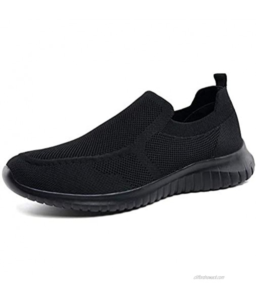 konhill Men's Breathable Walking Shoes - Tennis Casual Slip on Athletic Sneakers