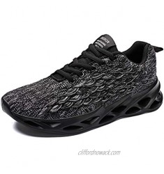 Men's Running Shoes Breathable Mesh Non Slip Fashion Sneakers Mesh Soft Sole Casual Athletic Lightweight Walking Shoes