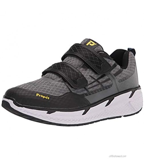 Propet Men's Ultra Strap Sneaker Grey/Black 13 X-Wide