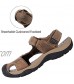 CREPUSCOLO Men's Athletic Sport Sandals Closed Toe Outdoor Hiking Sandal Boys Summer Lightweight Leather Walking Shoes