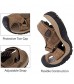 CREPUSCOLO Men's Athletic Sport Sandals Closed Toe Outdoor Hiking Sandal Boys Summer Lightweight Leather Walking Shoes