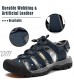 Mens Sport Sandals Wide Athletic Sandal Closed Toe Hiking Shoes Water Resistant Summer Outdoor Water Sandal River Beach Blue