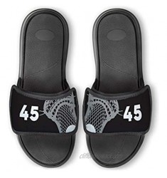 Repwell Personalized Guys Lacrosse Slide Sandals | Team Number