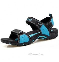 Soft Men Women Leather Sandals Waterproof Open Toe Adjustable Outdoor Hiking Walking Breathable Comfortable Sandal for Summer Beach