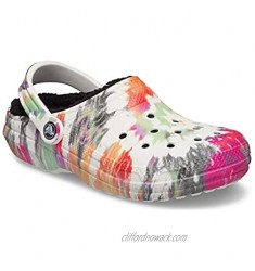 Crocs Men's and Women's Classic Tie Dye Lined Clog | Fuzzy Slippers
