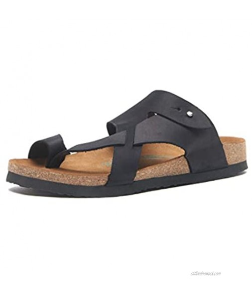 COMFORTFÜSSE Grove Oiled Leather Arch Support Sandals For Men