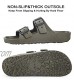 DL Men's EVA Slides Sandals Adjustable Double Buckle Flat Sandals for Men Slide On Summer Shoes Lightweight Waterproof Beach Slide Slippers Non-Slip