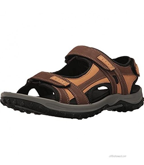 Drew Shoe Mens Warren Leather Open Toe Sport Sandals