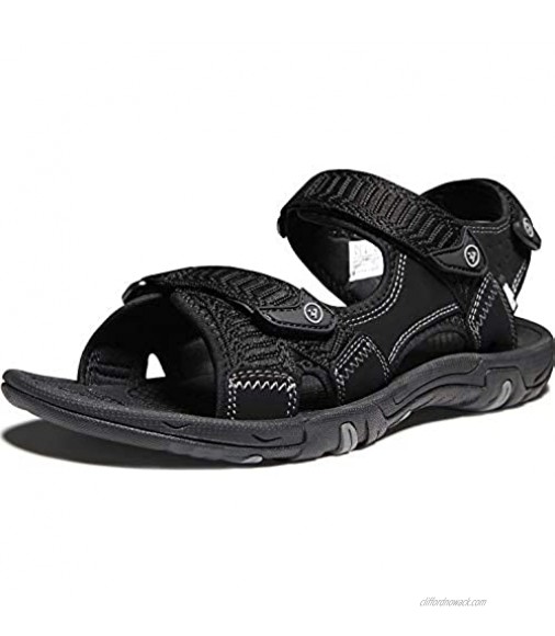 ATIKA Men's Open Toe Arch Support Strap Water Sandals Outdoor Hiking Sandals Lightweight Athletic Trail Sport Sandals