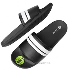 Faslie Slides for Men Athletic Slide Sandal with Arch Support for Beach  Comfort Open Toe Slip-On Indoor Outdoor Slides  Size 8-12