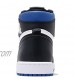 Jordan Nike Mens Air 1 Retro Royal Toe Black/White/Game Royal Leather Size 8.5