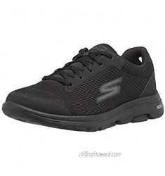 Skechers Men's Gowalk 5 Demitasse-Textured Knit Lace Up Performance Walking Shoe Sneaker