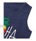 Aloha Beaches Letter Tank Top Women Pineapple Print Sleeveless T Shirt Cute Vest Summer Beach Casual Tee Shirt