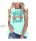 EGELEXY Hello Summer Tanks Top Women Funny Letter Print Beach Muscle Vests Casual Sleeveless Vacation Shirts Top