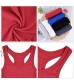 FEPITO 6Pieces Women's Basic Workout Crop Tops Cotton Racer Back Sleeveless Tops