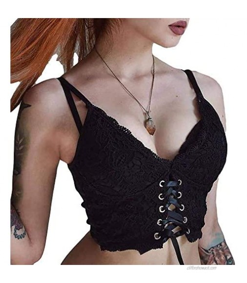 Gothic Crop Top Aesthetic Harajuku Camis Black Mall Goth Graphic Print Sexy Crop Top Ruffles Backless Outfit