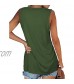 Hount Women's Summer Tank Tops V Neck Sleeveless Shirts Loose Fit with Side Split