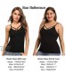 KIWI RATA Camisoles for Women with Built in Bra Criss Cross Cami Top Padded Tank Tops for Yoga Cotton Vest