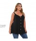 LARACE Spaghetti Strap Tank Tops for Womens V Neck T Shirts Plus Size Sleeveless Tunic Buttons Summer Camisole