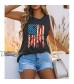 LLHXRUI 4th of July Tank Tops for Women American US Flag Distressed Tanks Patriotic Shirts Top Tees