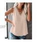 LOSRLY Womens V Neck Lace Strappy Tank Tops Casual Sleeveles Blouses Shirts(S-XXL)